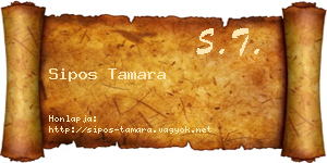 Sipos Tamara névjegykártya